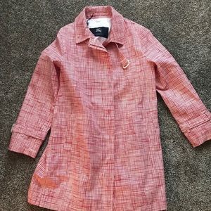 NWT Burberry 100% cotton red check Jacket - Sz 8